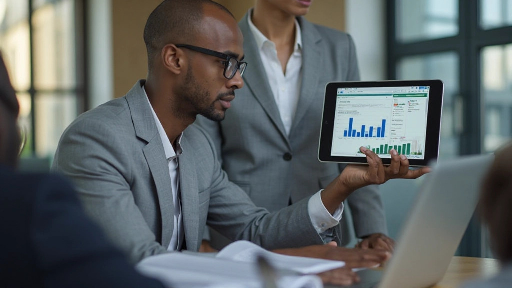 Project manager presenting cost analysis and budget optimization charts to executive stakeholders in conference room