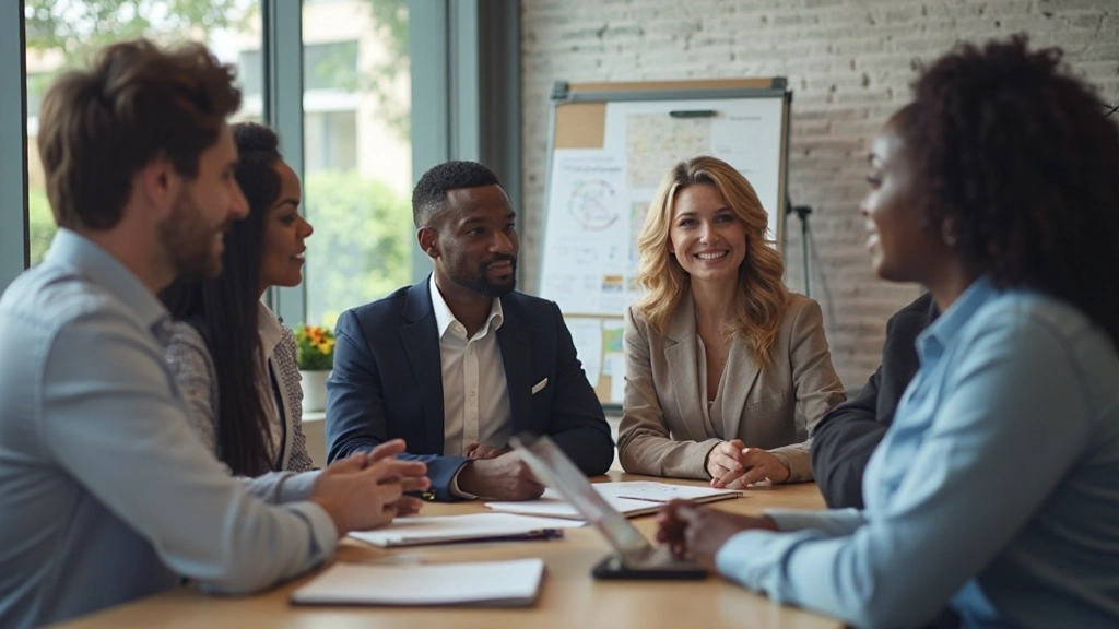 Team members engaging in professional development workshop with collaborative learning activities