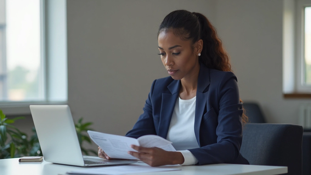 Professional project manager reviewing certification materials and career development pathway